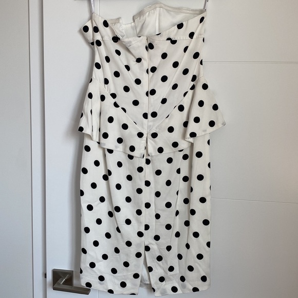 Bardot Strapless Dot Dress - Picture 3 of 3